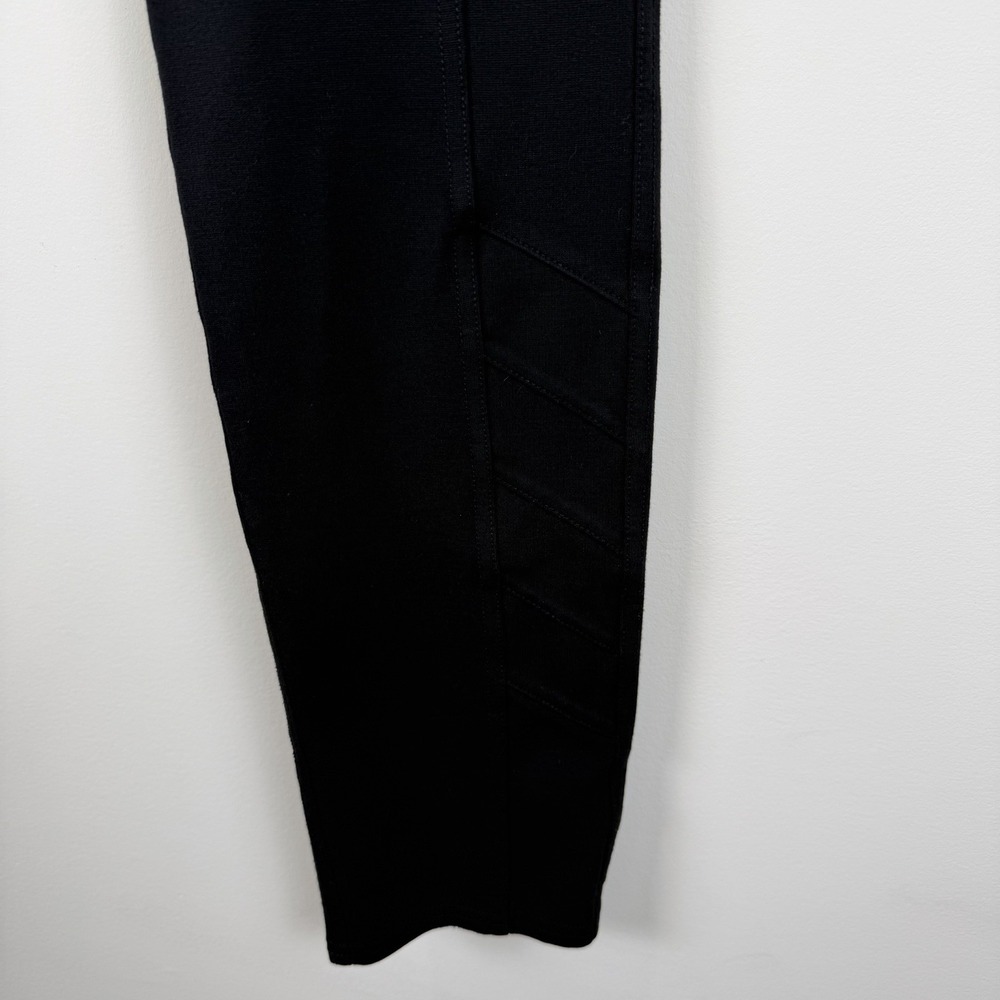 Athleta Ponte Moto Black Pants S8 Slim Fit Zip Pocket Stretch Active Travel - Picture 3 of 16